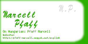 marcell pfaff business card